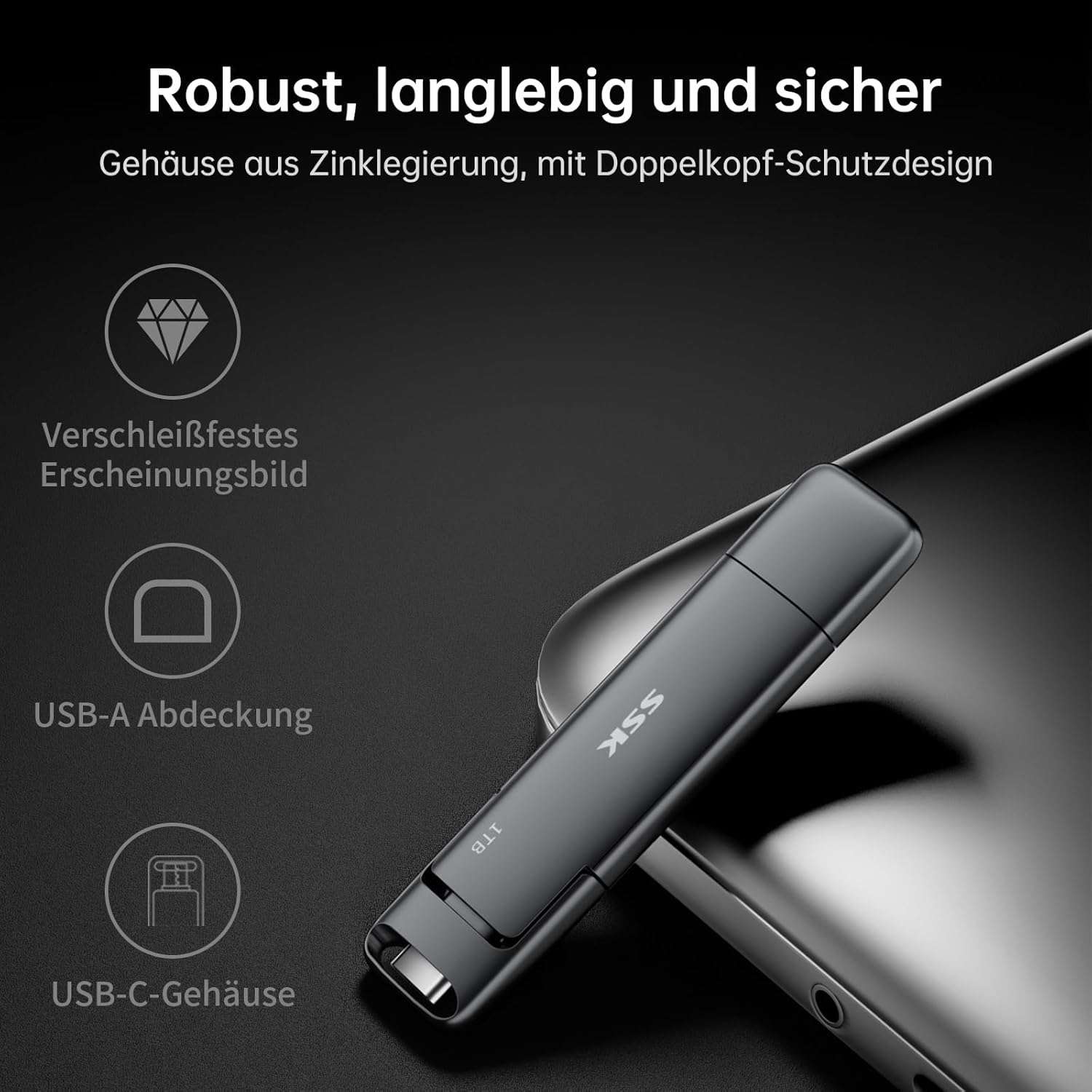 💾 SSK Externe SSD 1TB – Kompakt, schnell, zuverlässig